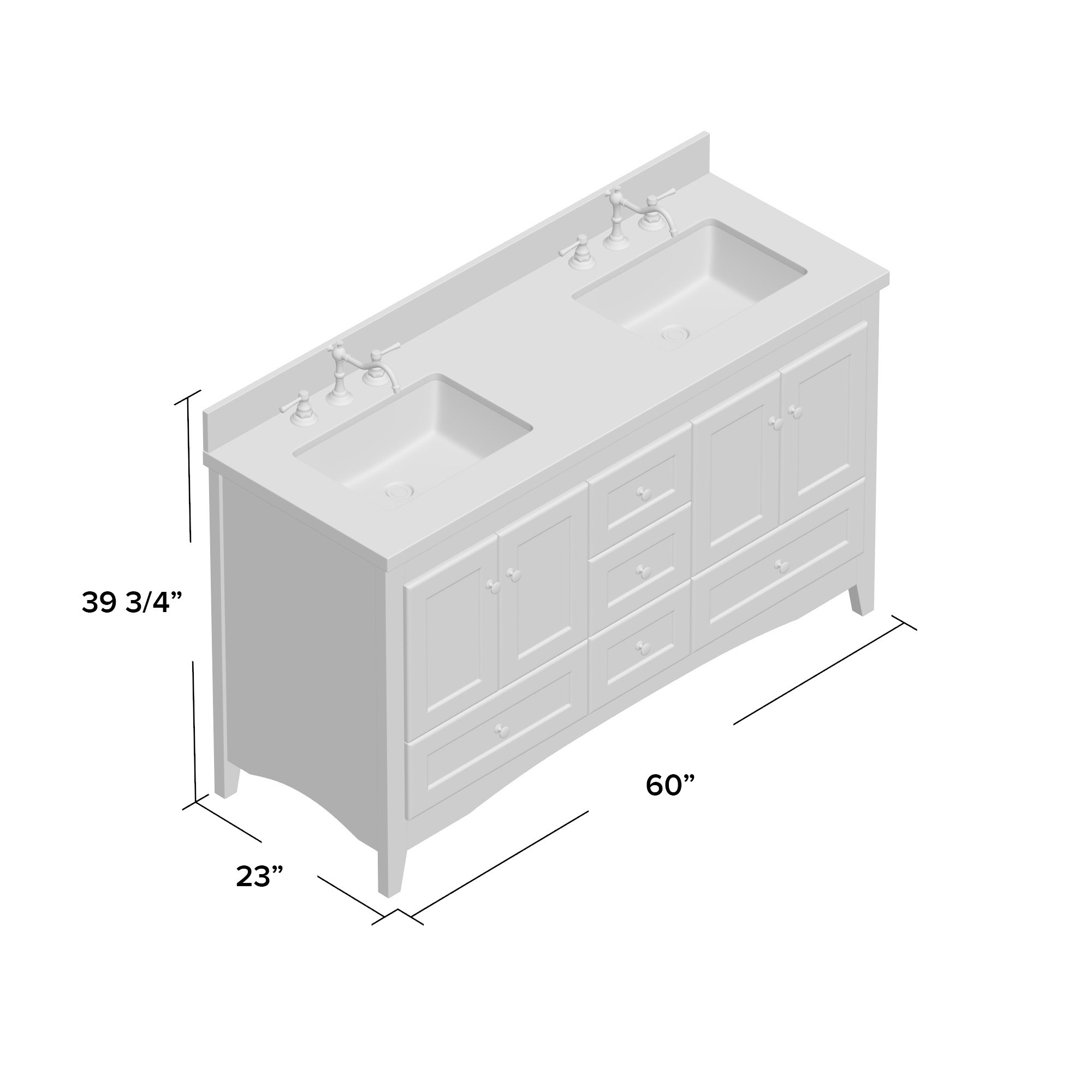 KBC Abbey 60" Double Bathroom Vanity Set & Reviews Wayfair